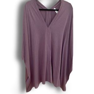 Zenana Premium Purple Poncho 3X